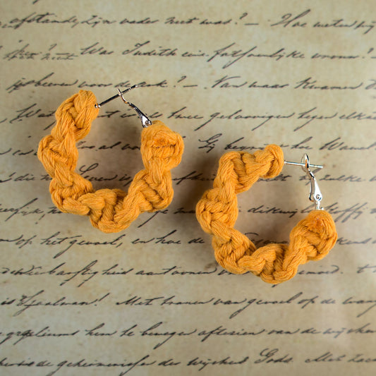 Macramé Twisted Hoop Earrings