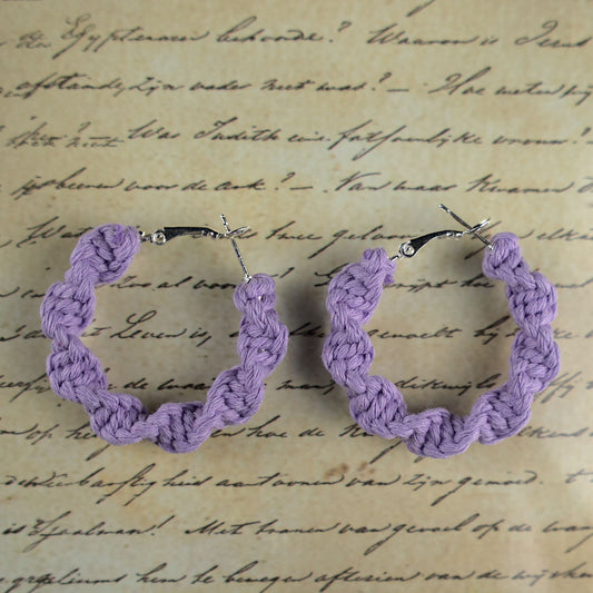 Macramé Twisted Hoop Earrings