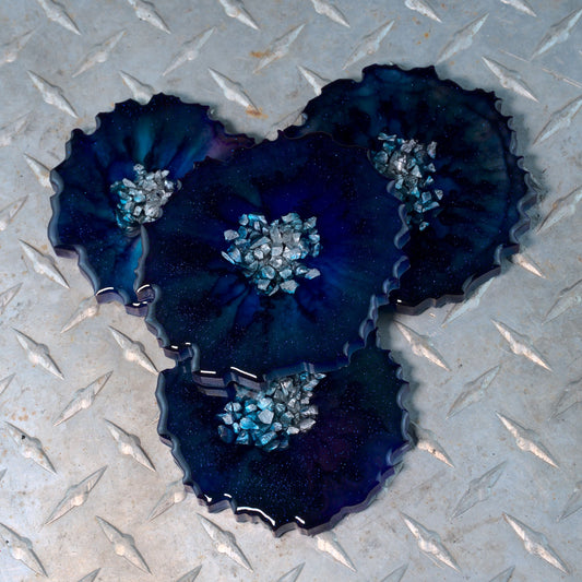 Dark Nebula Resin Coasters Set of 4