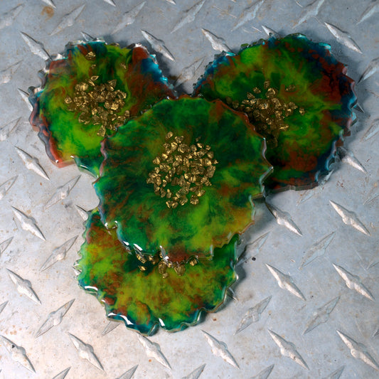 Melted Superman Ice Cream Resin Coasters Set of 4