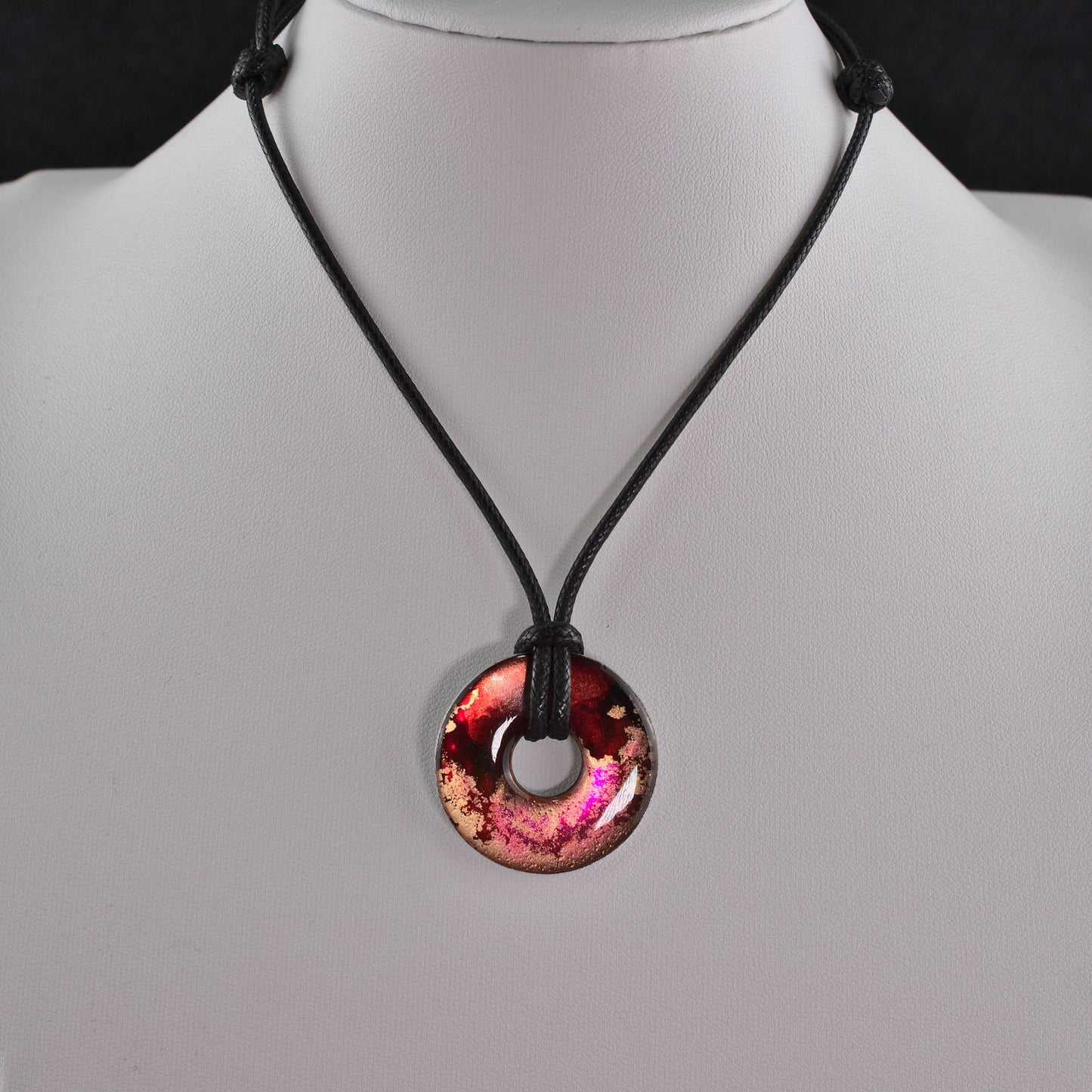 Brass Rose Washer Necklace