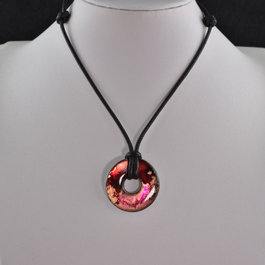 Brass Rose Washer Necklace