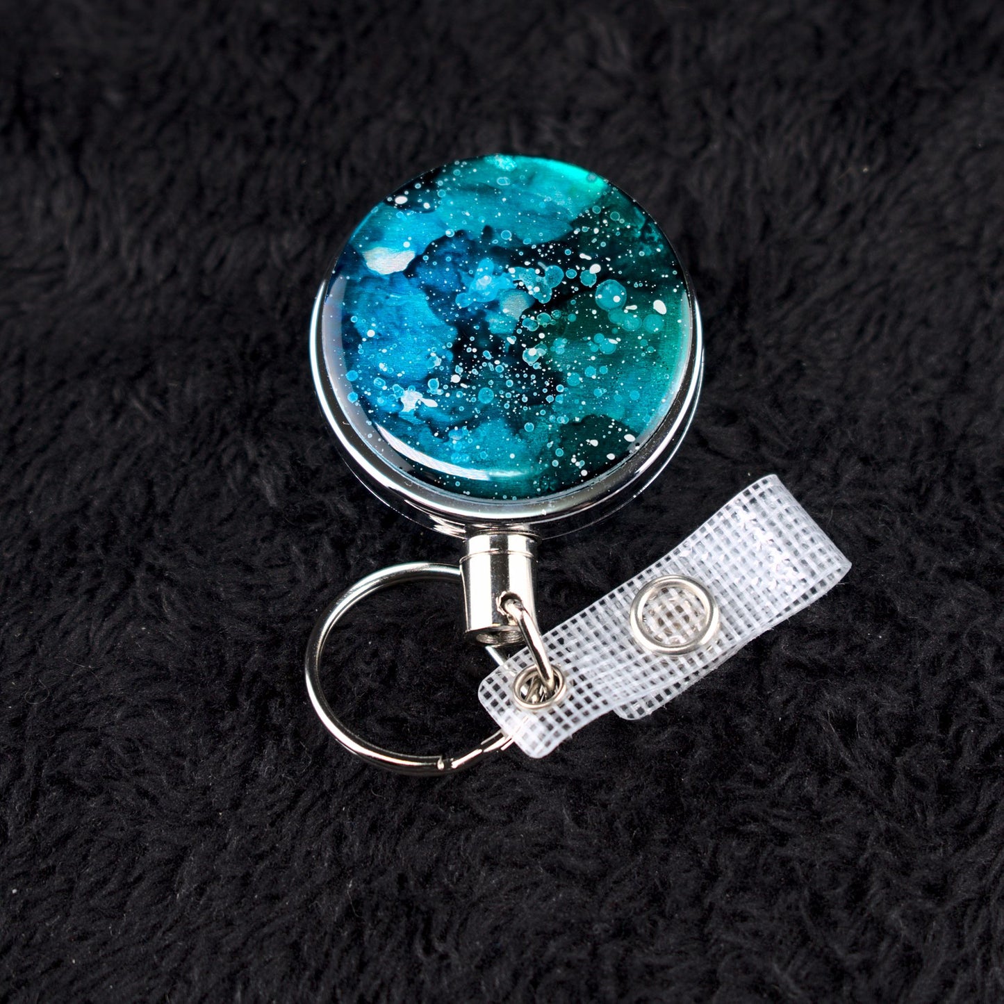 Emerald Nebula Phone Grip or Badge Reel