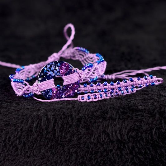 Starpower Stacked Macramé Bracelet