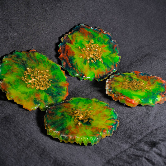 Melted Superman Ice Cream Resin Coasters Set of 4