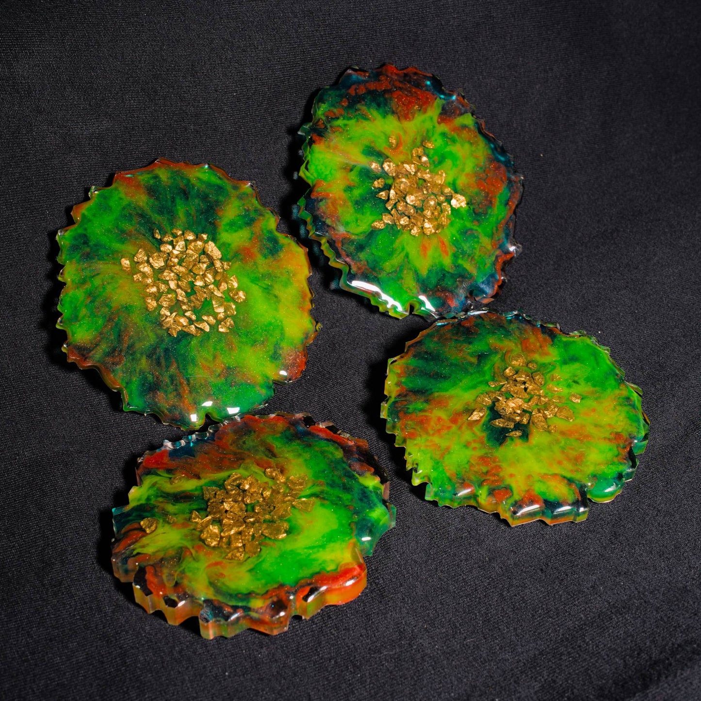 Melted Superman Ice Cream Resin Coasters Set of 4