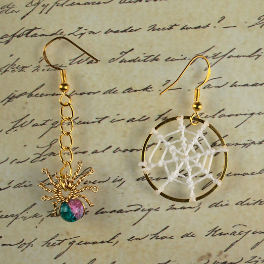 Wire Spider Earrings