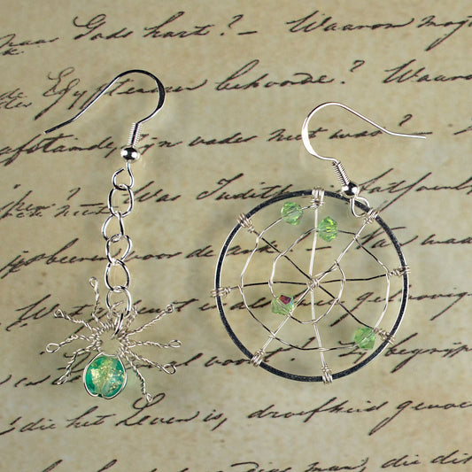 Wire Spider Earrings