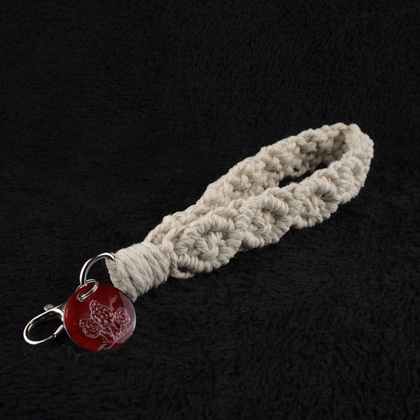 Mushroom Macramé Wristlet