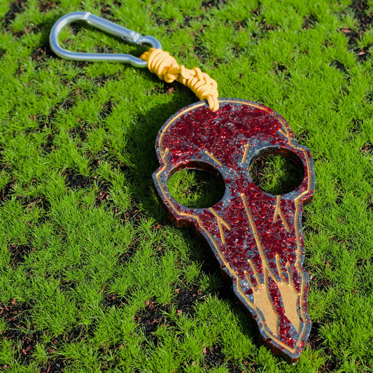 Pointy Bird Skull Keychain